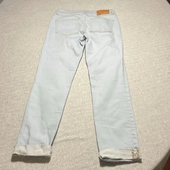 Naked & Famous Denim Light Wash Women's Cropped cuffed Jeans.  Size 29 - Picture 4 of 11